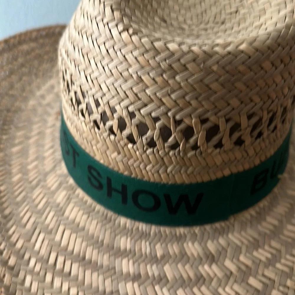 Rare Disneyland Paris Buffalo Bills Wild West Show Straw Cowboy Hat Green.